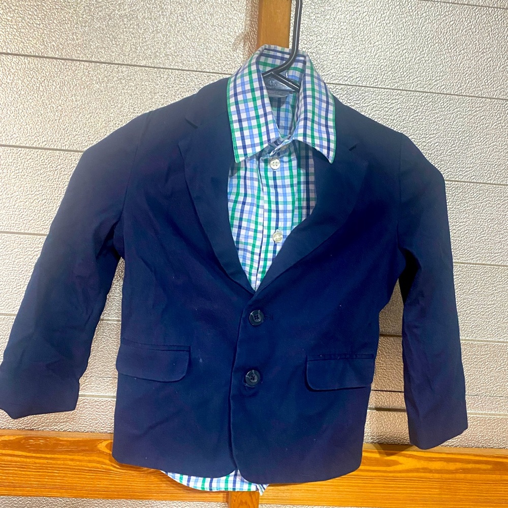 Izod navy blazer & matching shirt! GUC! Size 5